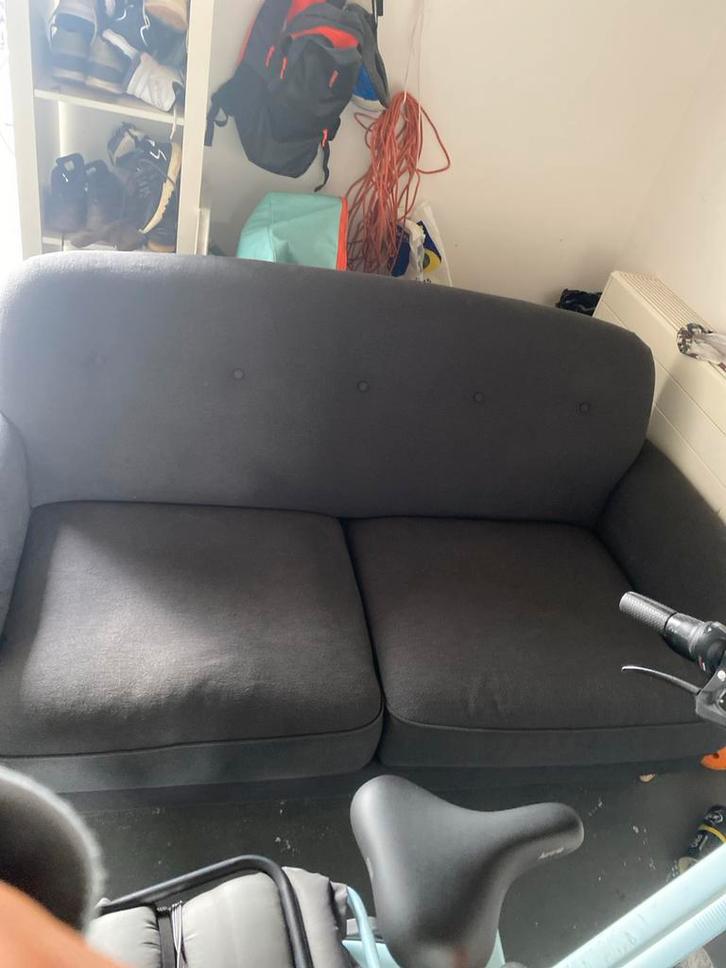 Bank + Hocker - Comfortabel en Stijlvol!, Huis en Inrichting, Banken | Bankstellen, Gebruikt, Rechte bank, Tweepersoons, 150 tot 200 cm