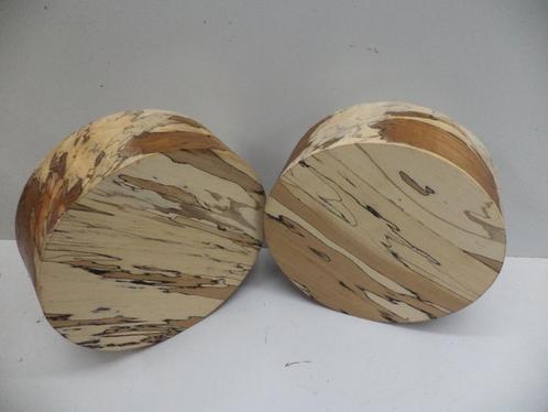 Set F 2 unieke schijven beuken met slaap bowl blanks schalen, Hobby en Vrije tijd, Overige Hobby en Vrije tijd, Zo goed als nieuw