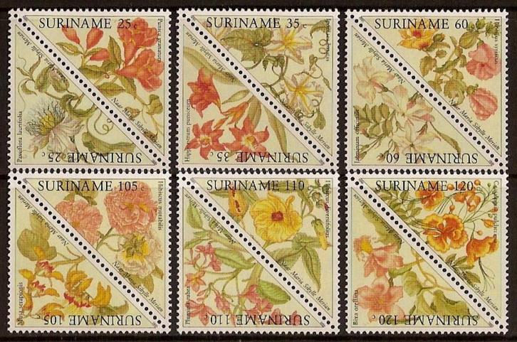 Suriname 663/74 postfris Bloemen 1990, Postzegels en Munten, Postzegels | Suriname, Postfris, Verzenden