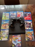 PS4 Slim – 2 controllers + 9 games – Uitstekende staat, Spelcomputers en Games, 3 spelers of meer, Ophalen of Verzenden, Zo goed als nieuw