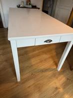 Eettafel 160x80cm wit hoogglans HPL, Huis en Inrichting, Tafels | Eettafels, Ophalen, Zo goed als nieuw, Rechthoekig, 50 tot 100 cm