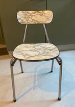 Vintage Formica Stoeltje Marmer Print, Ophalen, Kunststof, Gebruikt, Overige kleuren