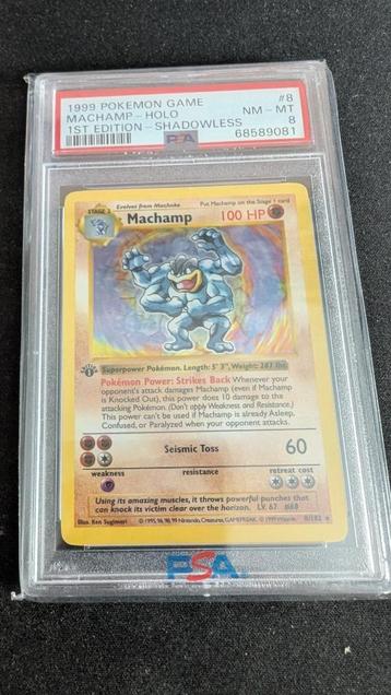 Base set Shadowless 8/102 Machamp PSA 8 beschikbaar voor biedingen