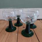Lucky Vintage set van roemers op groene voet, Verzamelen, Glas en Borrelglaasjes, ., Overige typen, Ophalen of Verzenden, Zo goed als nieuw