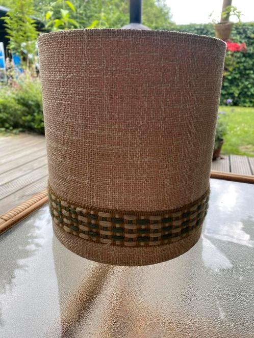 Vintage retro lampenkap voor tafellamp, Huis en Inrichting, Lampen | Lampenkappen, Gebruikt, Minder dan 25 cm, Rond, Crème, Verzenden