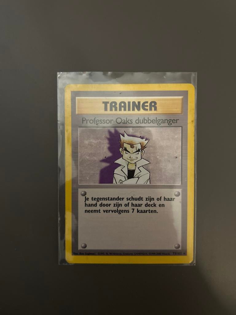 Professor Oaks Dubbelganger - Pokémon TCG (NL), Ophalen of Verzenden, Gebruikt, Losse kaart, Foil