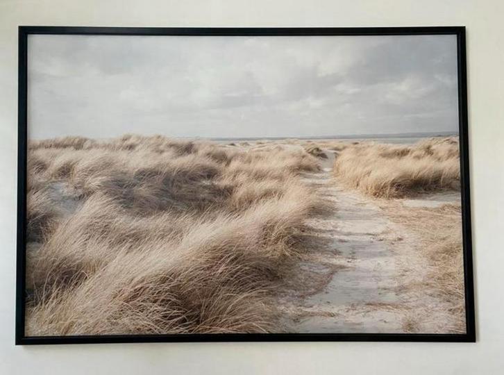 BJÖRKSTA foto met lijst zandduin 200x140, Huis en Inrichting, Woonaccessoires | Schilderijen, Tekeningen en Foto's, Gebruikt, Print