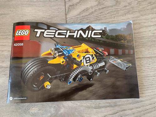 Lego Technic 42058 - Stuntmotor, Kinderen en Baby's, Speelgoed | Duplo en Lego, Zo goed als nieuw, Lego, Complete set, Ophalen of Verzenden