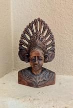 bustebeeldje Sri Dewhi  houtsnijwerk 12 cm, Ophalen of Verzenden