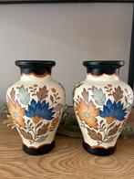 Twee Vintage Gouda Plateel Vaasjes, Ophalen of Verzenden