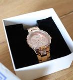 Regal dameshorloge rosekleurig met steentjes, Ophalen of Verzenden, Staal, Overige merken