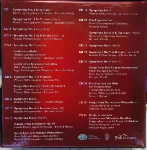 16-cd box  MAHLER FEEST 1995, Cd's en Dvd's, Cd's | Klassiek, Nieuw in verpakking, Orkest of Ballet, Romantiek, Boxset, Ophalen of Verzenden