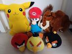 Knuffels; Pichachu, Mario, Angry birds, Ice age - Manny, Kinderen en Baby's, Ophalen of Verzenden, Zo goed als nieuw, Overige typen