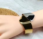 Trendy Tweekleurige Cuff Armband - Goud & zilver, Overige materialen, Verzenden, Nieuw, Onbekend