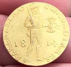 Nederland, Koninkrijk Willem I, gouden dukaat 1814 PR, Ophalen of Verzenden, Overige landen