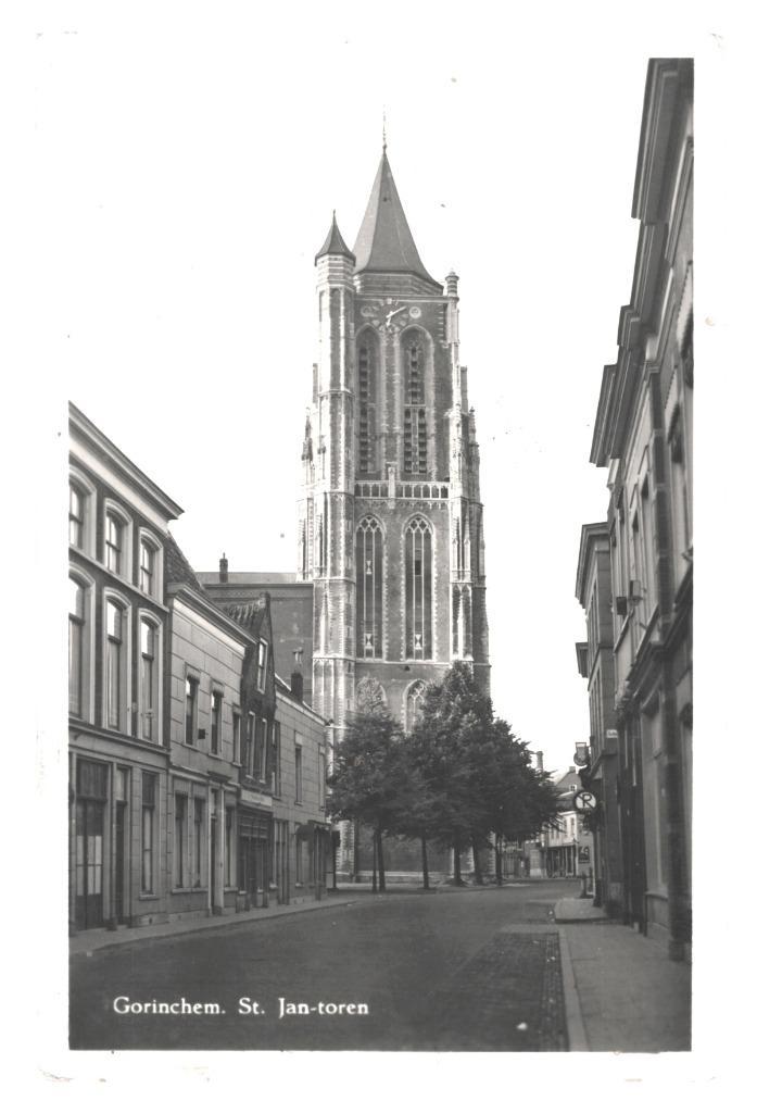 981686 Gorinchem ZH St Jan toren 1953 Gelopen met zegel, Verzamelen, Ansichtkaarten | Nederland, Gelopen, Zuid-Holland, 1940 tot 1960