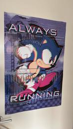 Poster sonic voor op game of slaapkamer, Ophalen, Zo goed als nieuw, A1 t/m A3