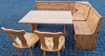 Massief hout Oostenrijkse Duitse Eethoek zithoek hoekbank  beschikbaar voor biedingen