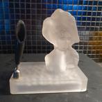 Antieke matglazen pennenhouder met Rembrand torso, Ophalen of Verzenden