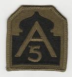 embleem US Army - 5th Army (GVT, Gevechtstenue), Ophalen of Verzenden, Landmacht, Amerika, Embleem of Badge
