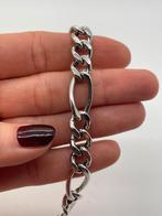 B68 Prachtige zilveren schakel armband, Ophalen of Verzenden, X, Zilver, Zilver