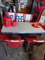 Zeer mooie retro diner set, Huis en Inrichting, Ophalen, Twee, Leer, Zo goed als nieuw