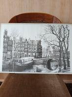 Brouwersgracht Amsterdam vintage, Ophalen, Gebruikt, Print, Minder dan 50 cm