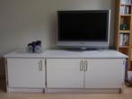 Lundia tv-kast met 3 deuren. Wit met losse witte bovenplaat, Ophalen, Gebruikt, 150 tot 200 cm, Minder dan 100 cm