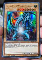 Yu-Gi-Oh! Blue-Eyes White Dragon LCKC-EN001 1st Ed !, Foil, Ophalen of Verzenden, Losse kaart, Zo goed als nieuw