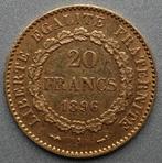 20 Francs Frankrijk 1896, Postzegels en Munten, Munten | Europa | Niet-Euromunten, Goud, Frankrijk, Ophalen of Verzenden