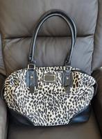 Tas, panterprint, zwart-créme, l 42-br 14- h 33, Atmosphere, Sieraden, Tassen en Uiterlijk, Tassen | Damestassen, Ophalen of Verzenden