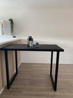 Eric Kuster bartafel/ eettafel DTP home zwart mat, Ophalen, 100 tot 150 cm, Teakhout, 50 tot 100 cm