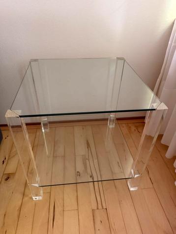 Van Schilfgaarde design bijzettafel glas/plexiglas beschikbaar voor biedingen
