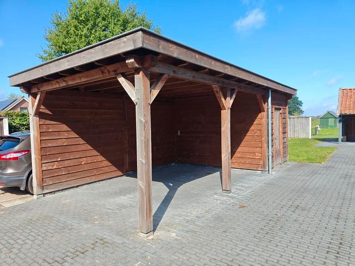 Overkapping met Schuur 7x3.5m, Tuin en Terras, Overkappingen, Gebruikt, Carport, Ophalen