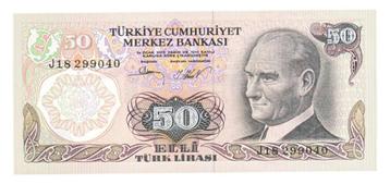 Turkije 50 Lirasi 1970  beschikbaar voor biedingen