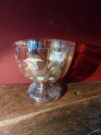 Oude glazen kom met goud beschilderd., Antiek en Kunst, Antiek | Glas en Kristal, Ophalen of Verzenden