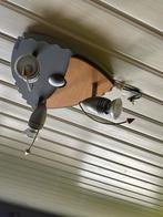 Retro Plafondlamp Hout/Metaal, Ophalen, Gebruikt