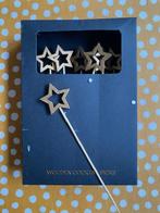 Houten Kerst Stekers | versiering | goudkleurig, Ophalen of Verzenden, Nieuw