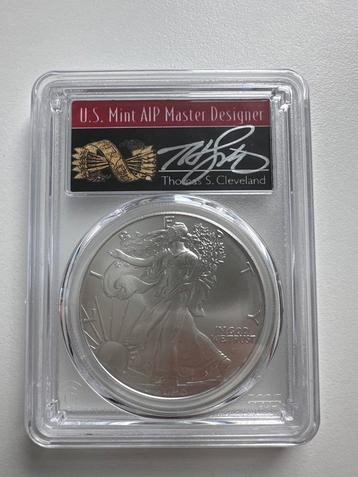 2025 Silver Eagle PCGS MS70 – First Strike – Gesigneerd beschikbaar voor biedingen