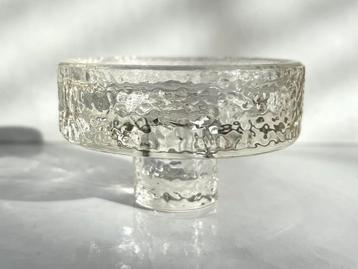Vintage glazen kaarsenhouders (Scandinavisch) ice glass beschikbaar voor biedingen