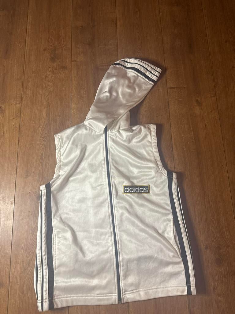 Vintage Adidas Bodywarmer Vest XL (valt als L), Kleding | Heren, Bodywarmers, Wit, Maat 56/58 (XL), Ophalen of Verzenden, Zo goed als nieuw
