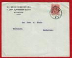Envelop uit Naarden naar Enkhuizen - 1917 (pst. Bussum), Postzegels en Munten, Ophalen of Verzenden, Envelop