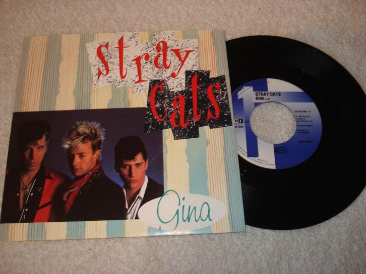 Stray Cats    Gina   Orgineel, Cd's en Dvd's, Vinyl Singles, Zo goed als nieuw, Single, Rock en Metal, 7 inch, Ophalen of Verzenden