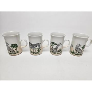 # Churchill England mokken 4 stuks. luipaard
giraffe zebra beschikbaar voor biedingen