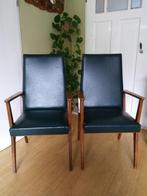 2 vintage fauteuils Tijsseling Nijkerk, Huis en Inrichting, Gebruikt, Hout, Ophalen