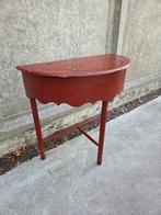Hindeloopen haltafel, bijzettafel, plantentafel, Ophalen, Minder dan 55 cm, Rond, 60 cm of meer