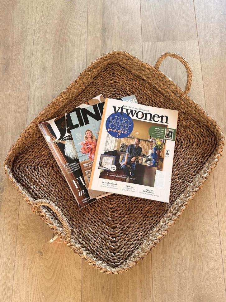 Dienblad van zeegras, Huis en Inrichting, Woonaccessoires | Schalen en Manden, Nieuw, Mand, Rechthoekig, Overige materialen, Verzenden