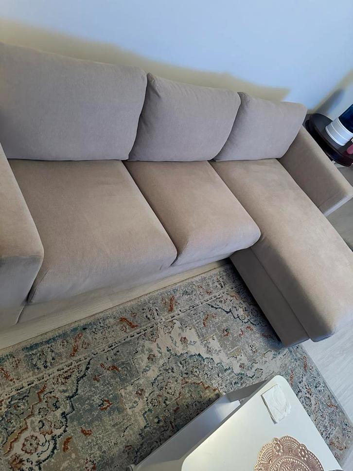 IKEA VIMLE 3-zitsbank met chaise longue - Beige, Huis en Inrichting, Banken | Bankstellen, Zo goed als nieuw, Hoekbank, Driepersoons