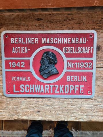 Aluminium Plaat Berliner Maschinenbau 1942 beschikbaar voor biedingen