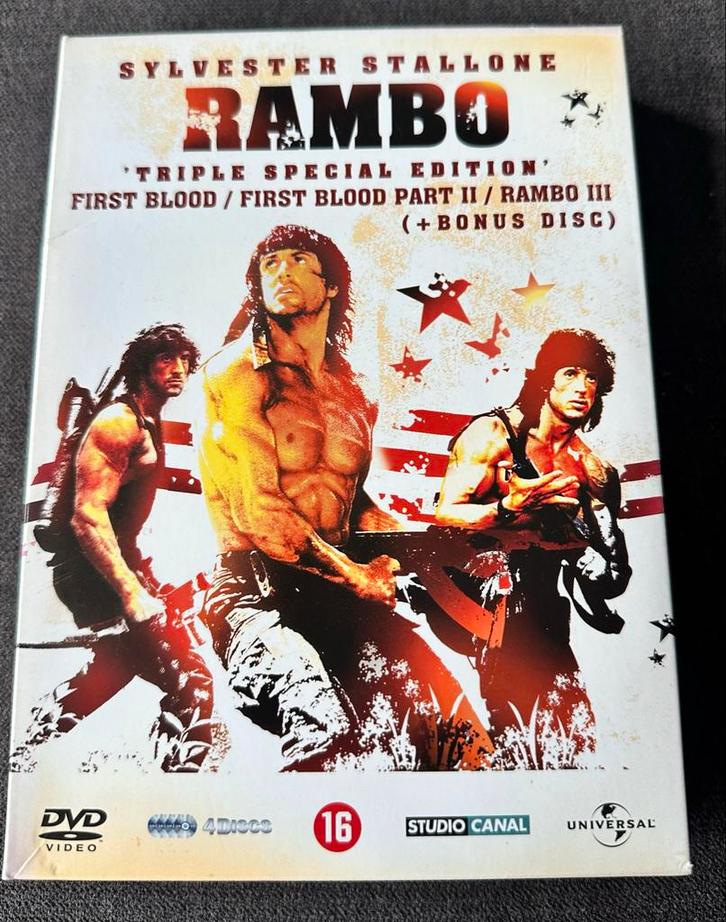 Rambo Triple Special Edition DVD Boxset, Cd's en Dvd's, Dvd's | Actie, Gebruikt, Actie, Boxset, Vanaf 16 jaar, Ophalen of Verzenden